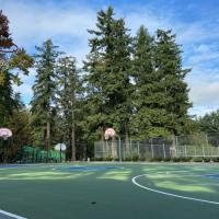 New basketball court at Metzger